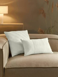 Linnen kussenhoes Dalia met structuurpatroon^Westwing Collection Clearance
