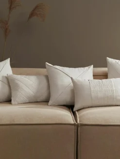 Linnen kussenhoes Darla met structuurpatroon^Westwing Collection Fashion