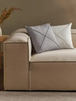 Linnen kussenhoes Darla met structuurpatroon^Westwing Collection Best