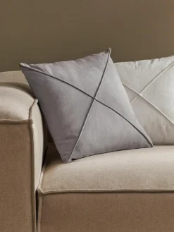 Linnen kussenhoes Darla met structuurpatroon^Westwing Collection Best