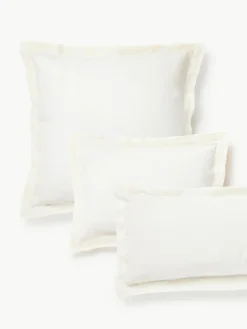 Linnen kussenhoes Linna met bies^Westwing Collection Best