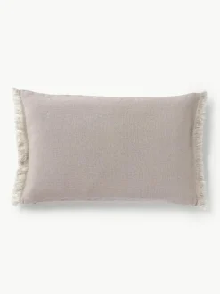 Linnen kussenhoes Luana met franjes^Westwing Collection Discount