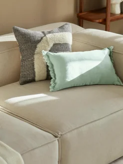 Linnen kussenhoes Luana met franjes^Westwing Collection Online