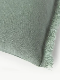 Linnen kussenhoes Luana met franjes^Westwing Collection Online