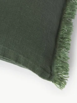 Linnen kussenhoes Luana met franjes^Westwing Collection Outlet