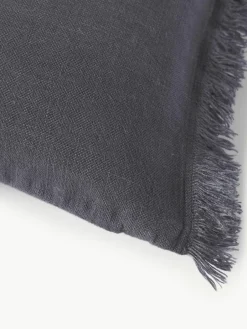 Linnen kussenhoes Luana met franjes^Westwing Collection Hot