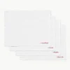 Linnen placemats Alari met borduurwerk, 4 stuks^Westwing Collection New