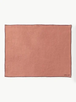 Linnen placemats Cosmo met borduursel, 4 stuks^Westwing Collection Best