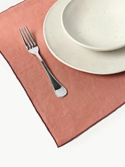 Linnen placemats Cosmo met borduursel, 4 stuks^Westwing Collection Best
