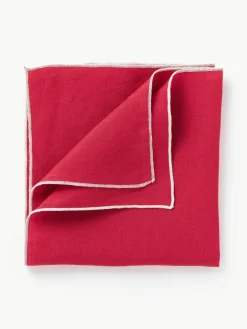 Linnen servetten Kennedy met bies, 4 stuks^Westwing Collection Outlet