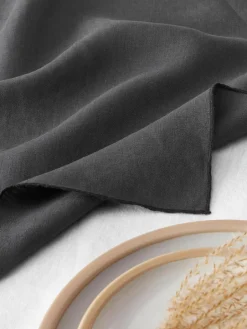 Linnen servetten Kennedy met bies, 4 stuks^Westwing Collection Fashion