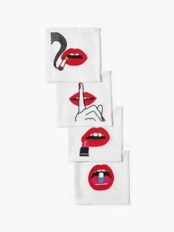 Linnen servetten Lips, set van 4^Jonathan Adler Sale