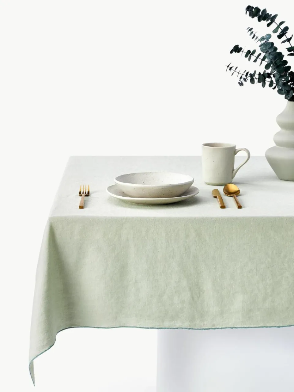 Linnen tafelkleed Kennedy met bies^Westwing Collection New