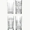 Longdrinkglazen Bichiera met reliëf, 4 stuks^RCR Clearance