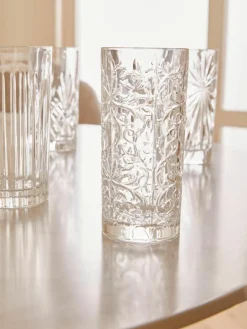 Longdrinkglazen Bichiera met reliëf, 4 stuks^RCR Clearance