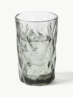 Longdrinkglazen Colorado met structuurpatroon, 4 stuks^Westwing Collection New