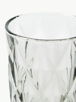 Longdrinkglazen Colorado met structuurpatroon, 4 stuks^Westwing Collection New