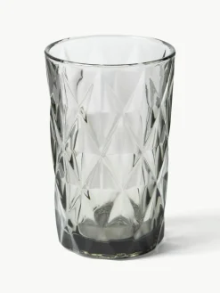 Longdrinkglazen Colorado met structuurpatroon, 4 stuks^Westwing Collection New