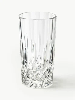Longdrinkglazen George met kristalreliëf, 4 stuks^Westwing Collection Clearance