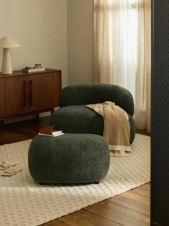 Loungefauteuil Alba uit teddy bouclé^Westwing Collection Fashion