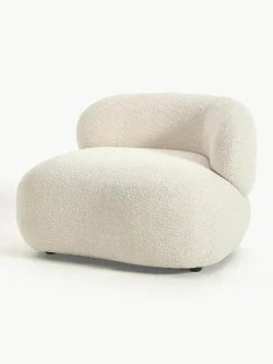 Loungefauteuil Alba uit teddy-bouclé^Westwing Collection Sale