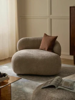 Loungefauteuil Alba van teddy bouclé^Westwing Collection Discount