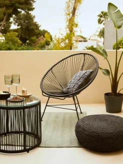 Loungefauteuil Bahia van kunststoffen vlechtwerk^Westwing Collection Outlet