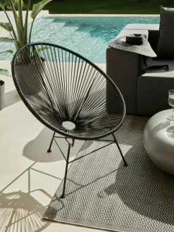 Loungefauteuil Bahia van kunststoffen vlechtwerk^Westwing Collection Outlet