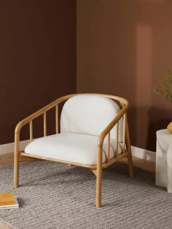 Loungefauteuil Balin van eikenhout^Westwing Collection Hot