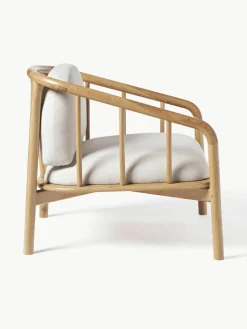 Loungefauteuil Balin van eikenhout^Westwing Collection Hot