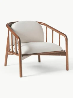 Loungefauteuil Balin van eikenhout^Westwing Collection New