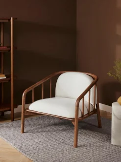 Loungefauteuil Balin van eikenhout^Westwing Collection New