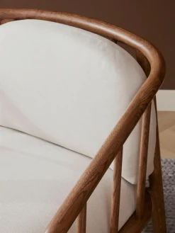 Loungefauteuil Balin van eikenhout^Westwing Collection New