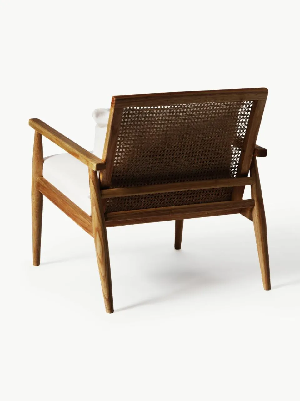 Loungefauteuil Manuell van rubberhout^Westwing Collection Fashion