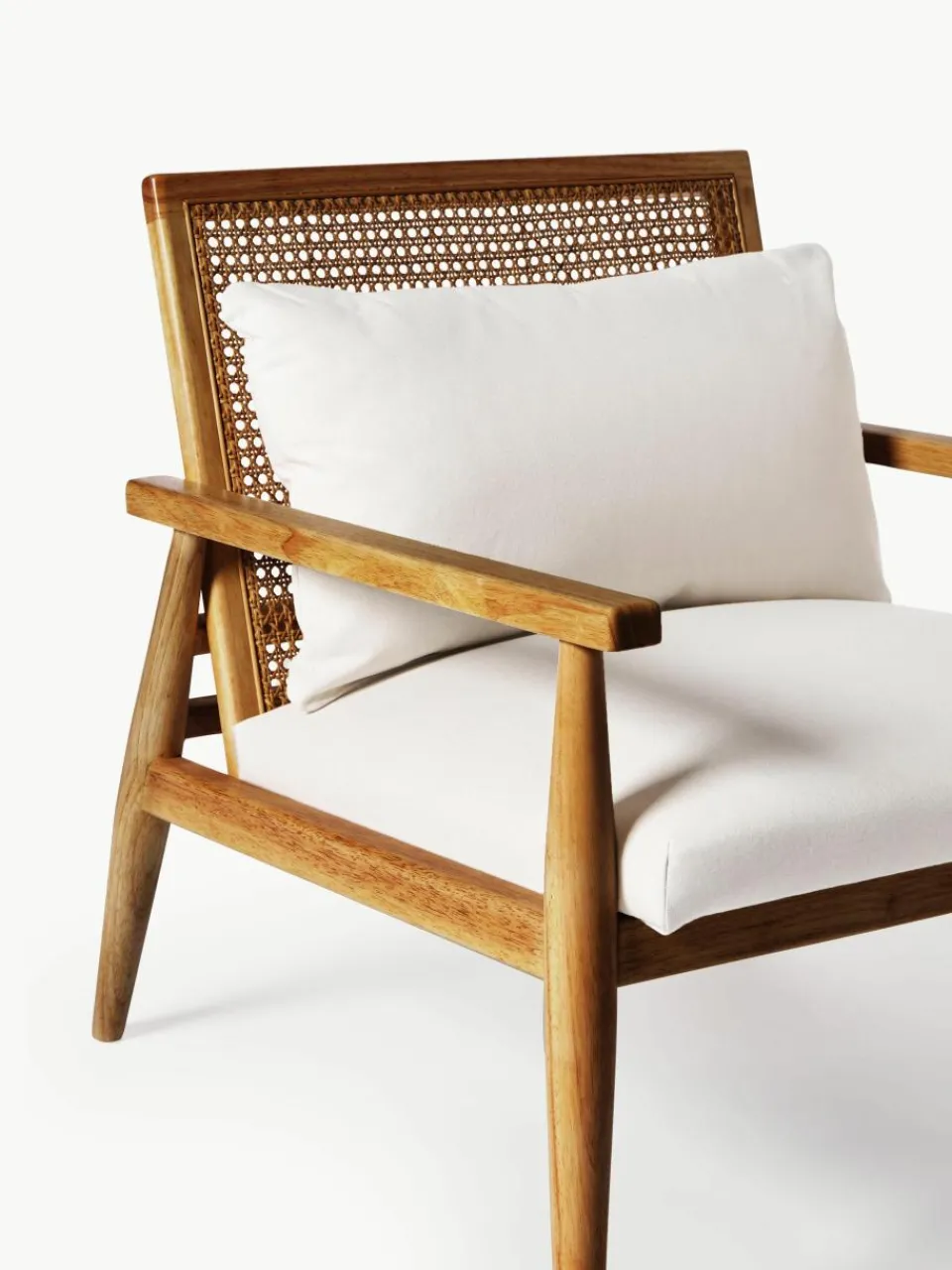 Loungefauteuil Manuell van rubberhout^Westwing Collection Fashion