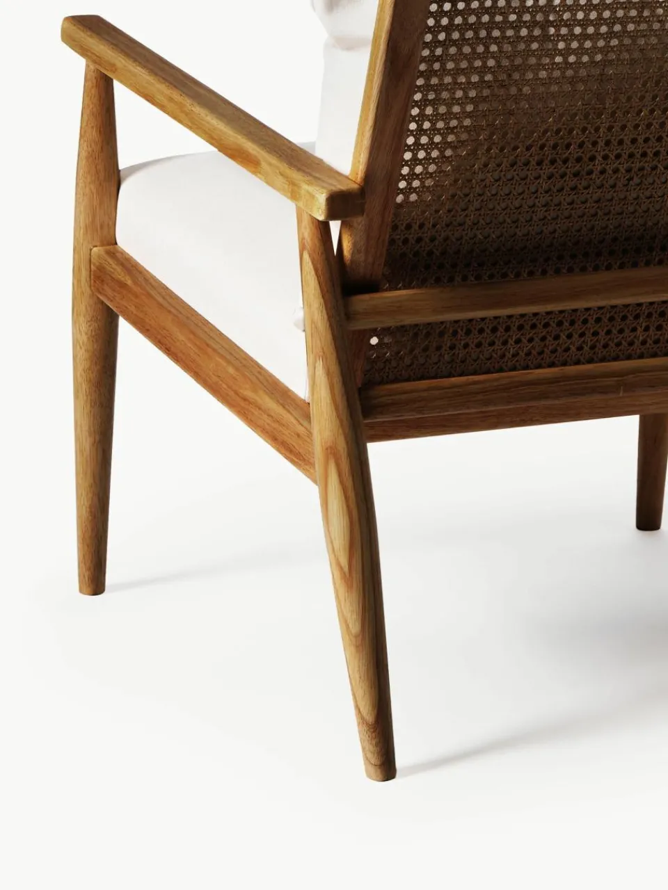 Loungefauteuil Manuell van rubberhout^Westwing Collection Fashion