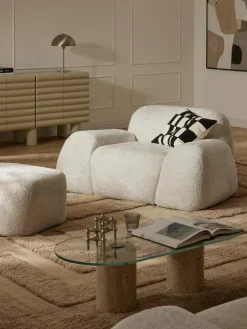 Loungefauteuil Wolke van teddy-bouclé^Westwing Collection Hot