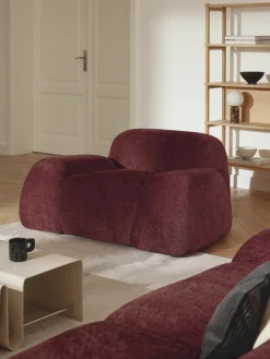 Loungefauteuil Wolke van teddy-bouclé^Westwing Collection New