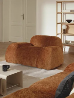 Loungefauteuil Wolke van teddy-bouclé^Westwing Collection Hot