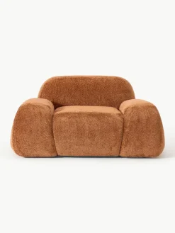 Loungefauteuil Wolke van teddy-bouclé^Westwing Collection Hot