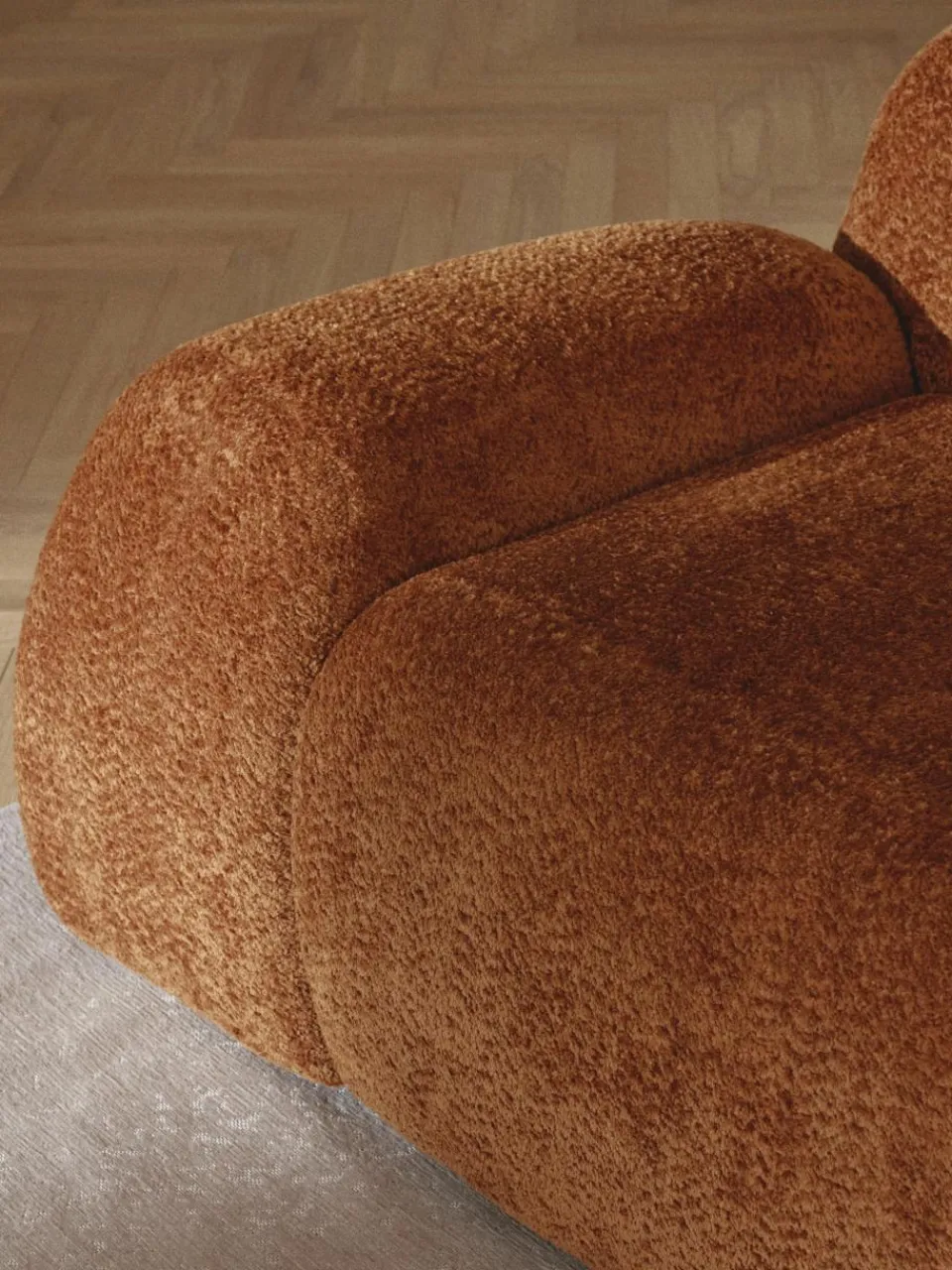 Loungefauteuil Wolke van teddy-bouclé^Westwing Collection Hot