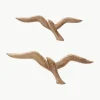 Mangohouten wandobjecten Seagull in vogelvorm, set van 2^Westwing Sale