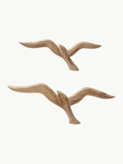 Mangohouten wandobjecten Seagull in vogelvorm, set van 2^Westwing Sale