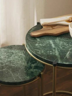 Marmeren bijzettafels Ella, set van 2^Westwing Collection Outlet