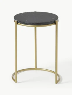 Marmeren bijzettafels Ella, set van 2^Westwing Collection New