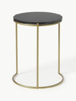 Marmeren bijzettafels Ella, set van 2^Westwing Collection New