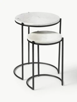 Marmeren bijzettafels Ella, set van 2^Westwing Collection Discount