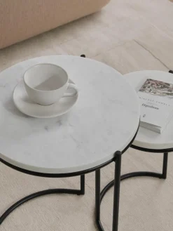 Marmeren bijzettafels Ella, set van 2^Westwing Collection Discount