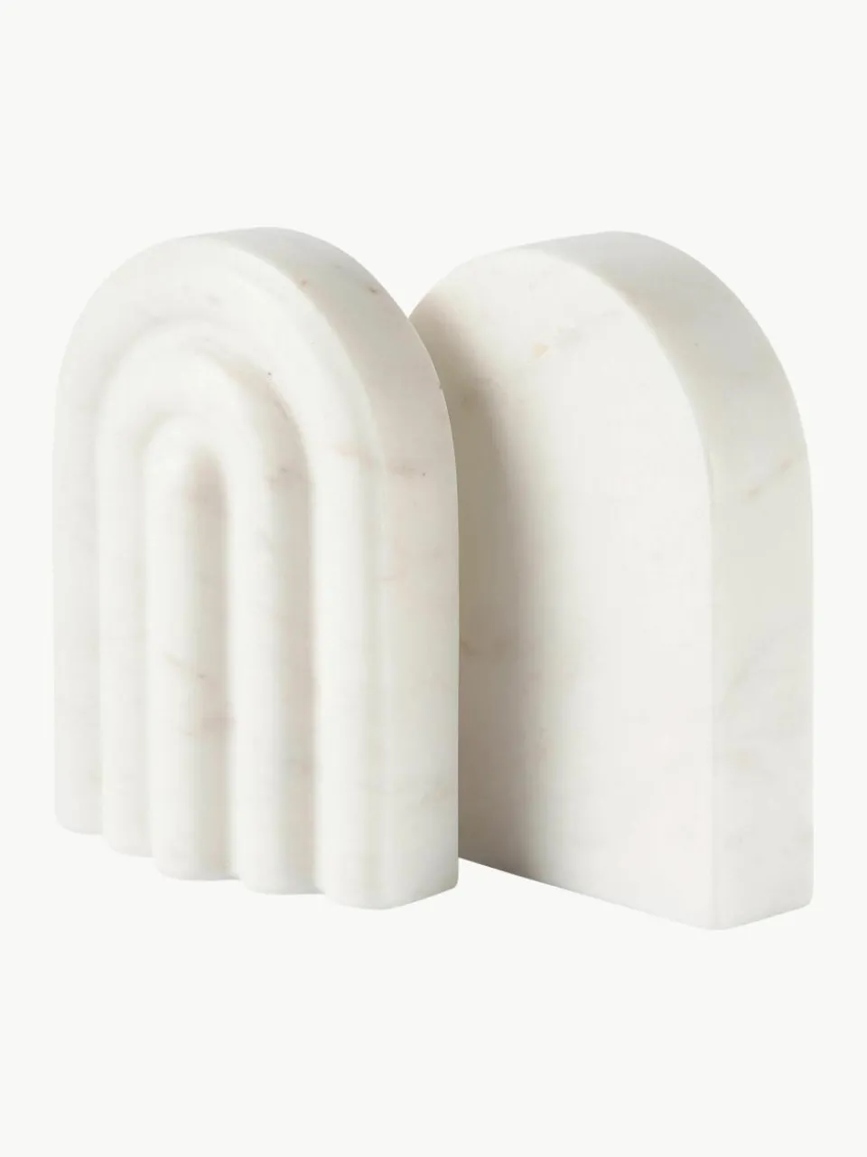 Marmeren boekensteunen Malie, 2 stuks^Westwing Collection Best