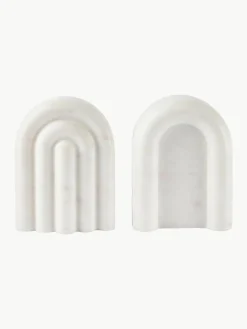 Marmeren boekensteunen Malie, 2 stuks^Westwing Collection Best